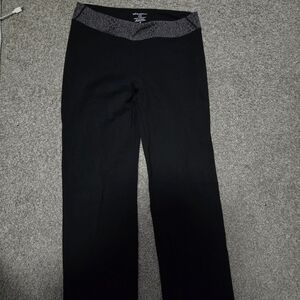 Tuff Athletics Women's Black Track Pants with Patterned Waistband